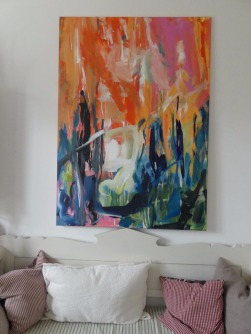 blau, orange, modern art